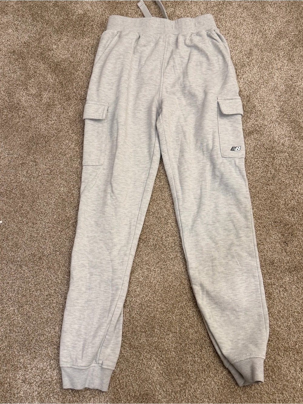 New Balance Light Gray Kids' Cargo Jogger Sweatpants